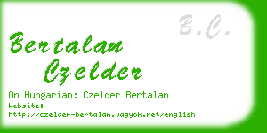 bertalan czelder business card